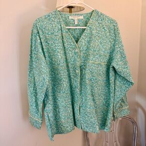 Victoria’s Secret Country Small VTG 90s Ditsy Floral Sleepwear Top Cotton Baggy